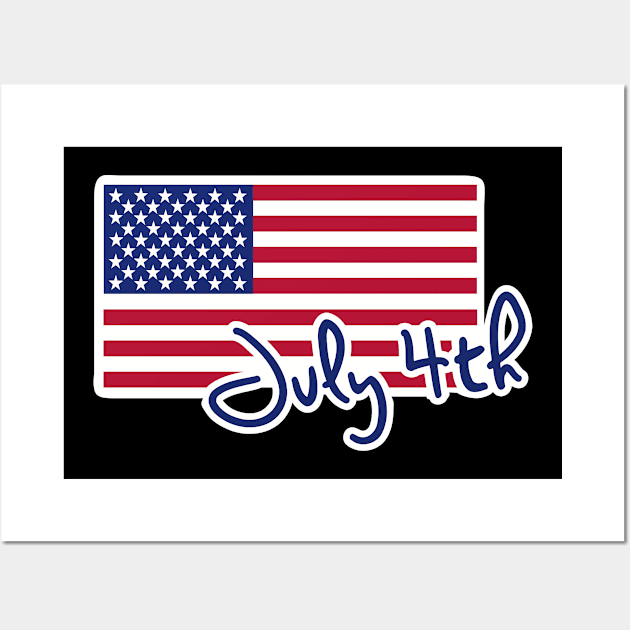 July 4th US flag Wall Art by Designzz